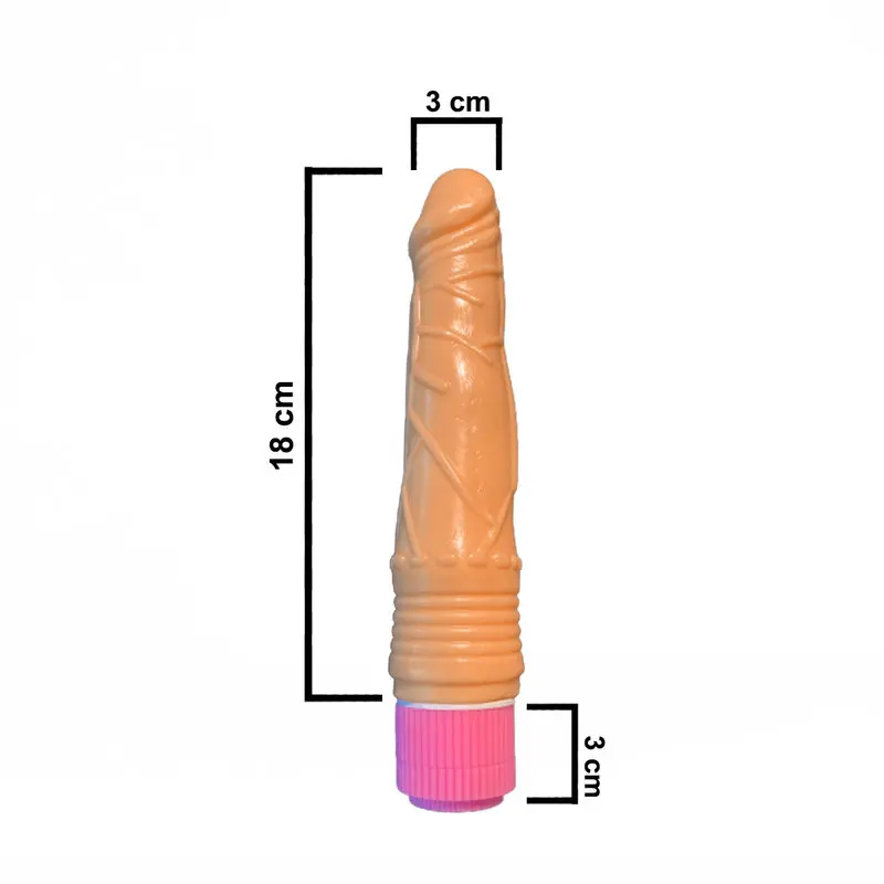 Yiwu Love 21.5 Cm. Realistik Doku Titreşimli Ten Rengi Vibratör görsel 2
