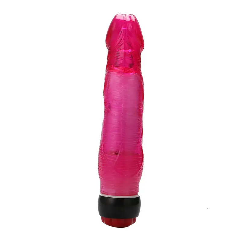 Yiwu Love 21 Cm. Ultra Lüx Doku Titreşimli Kırmızı Jel Vibratör görsel 3