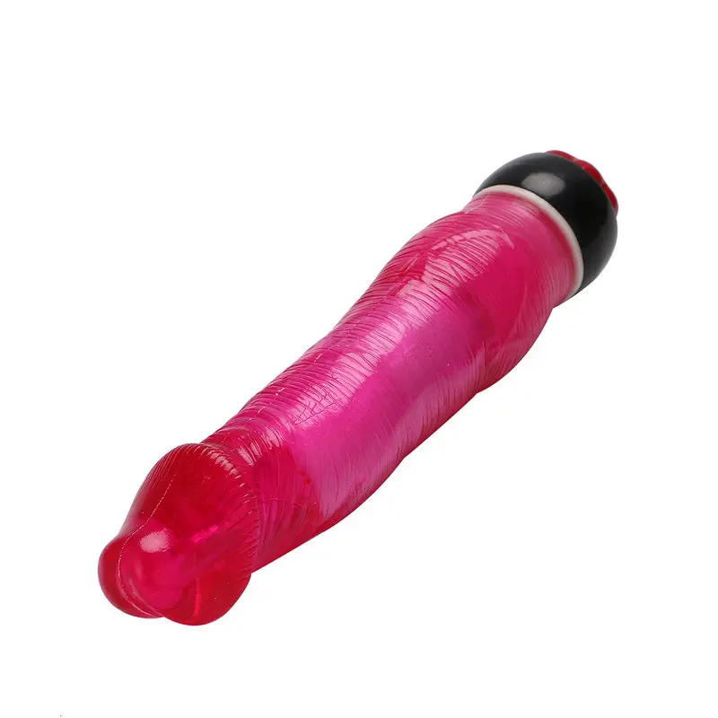 Yiwu Love 21 Cm. Ultra Lüx Doku Titreşimli Kırmızı Jel Vibratör görsel 5