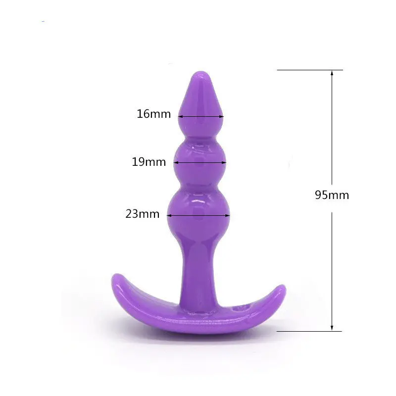 Yumuşak Silikon Anal Plug (Mor) görsel 3