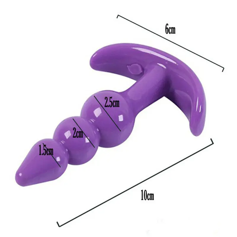 Yumuşak Silikon Anal Plug (Mor) görsel 4